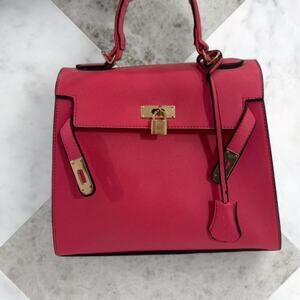 Pink mini top handle bag